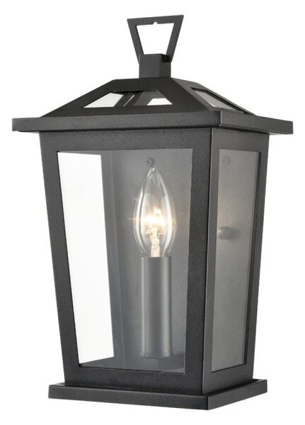 Franklite Dusk Outdoor Single Wall Lantern In Matt Black Finish IP44 EXT6646