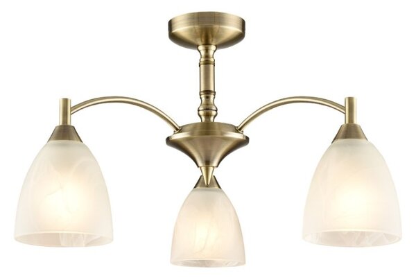 Franklite Emmy FL2105/3 3 Light Bronze Semi-Flush Ceiling Light