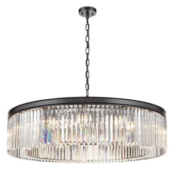 Franklite Perdita 12 Light Ceiling Pendant Light In Matt Black Finish FL2413-12