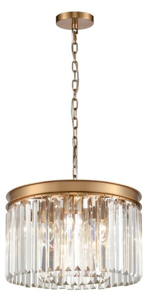 Franklite Perdita 5 Light Ceiling Pendant Light In Aged Brass Finish FL2465-5