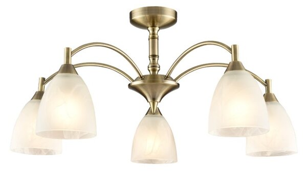 Franklite Emmy Fl2105/5 5 Light Bronze Semi-Flush Ceiling Light