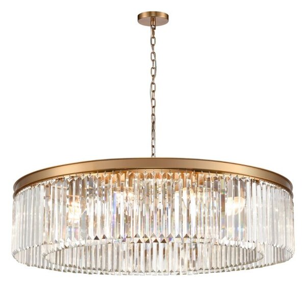 Franklite Perdita 12 Light Ceiling Pendant Light In Aged Brass Finish FL2465-12