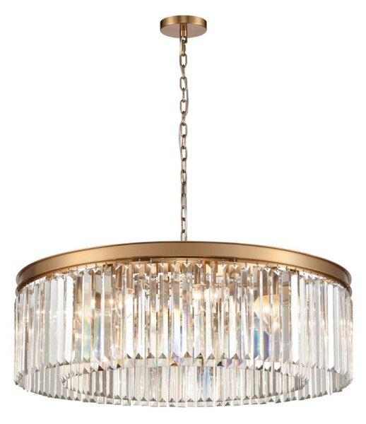 Franklite Perdita 10 Light Ceiling Pendant Light In Aged Brass Finish FL2465-10