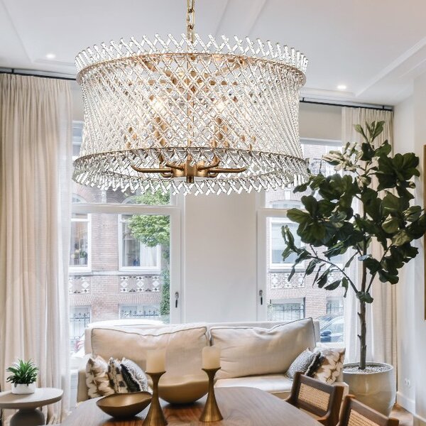 Franklite Ethereal 6 Light Ceiling Light With Angled Glass Rods In Aged Brass Finish FL2511-6
