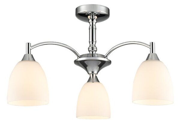 Franklite FL2087/3 Emmy 3 Light Chrome Semi-Flush Ceiling Light