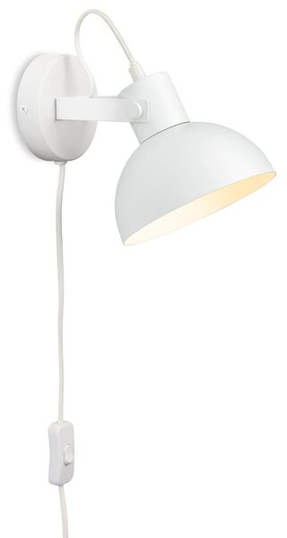 Firstlight 6899WH Plug-in Switched Wall Light In White Finish