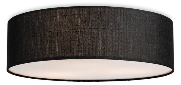 Firstlight 6882BK Camden Flush Ceiling Light With Black Linen Shade