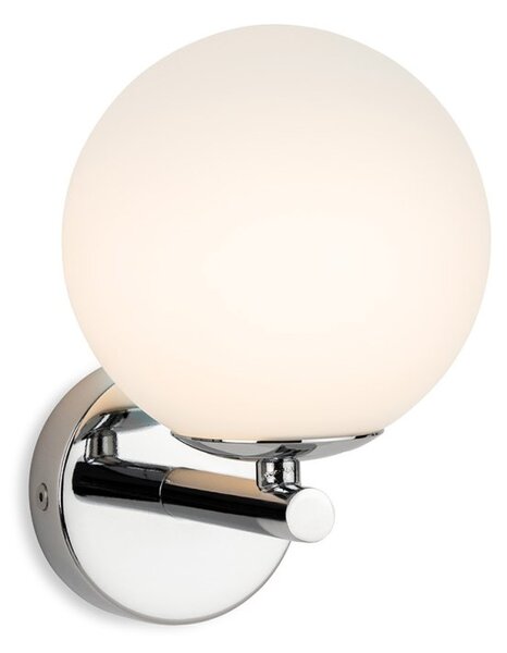 Firstlight 6870CH Splash Wall Light In Chrome With Opal White Glass IP44