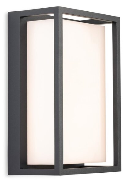 Firstlight 6830GP Lyon LED Wall Light In Graphite with Opal White Polycarbonate Diffuser