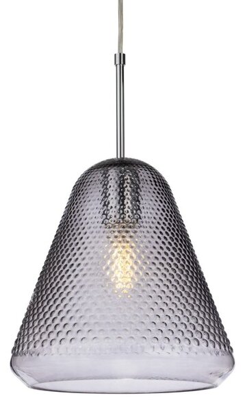 Firstlight 6839CH Fortune Ceiling Pendant Light In Chrome with Smoked Decorative Glass
