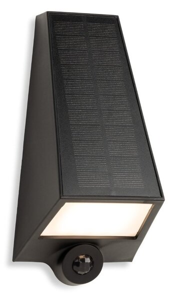 Firstlight 6812BK Augusta LED Solar Wall Light with PIR In Black Finish