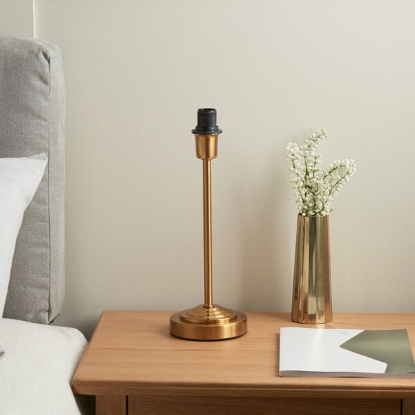 Endon 118533 Rise Table Lamp Base Only In Vintage Brass Finish