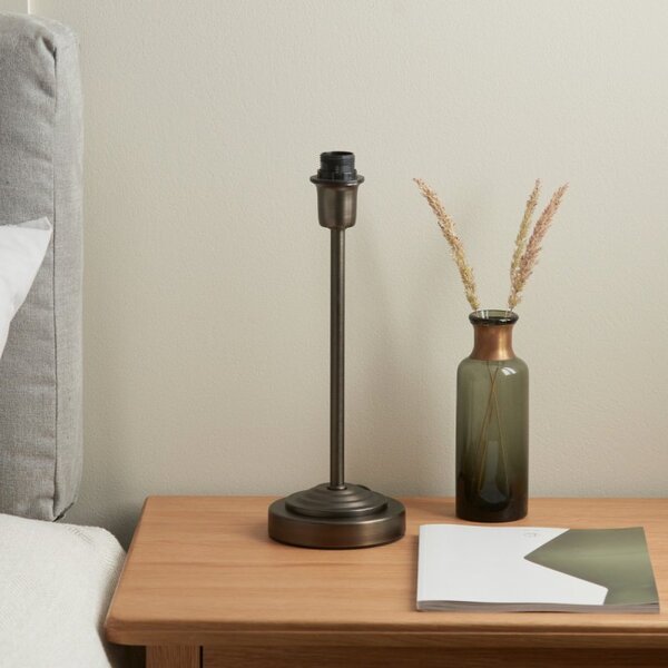 Endon 118534 Rise Table Lamp Base Only In Dark Antique Bronze Finish