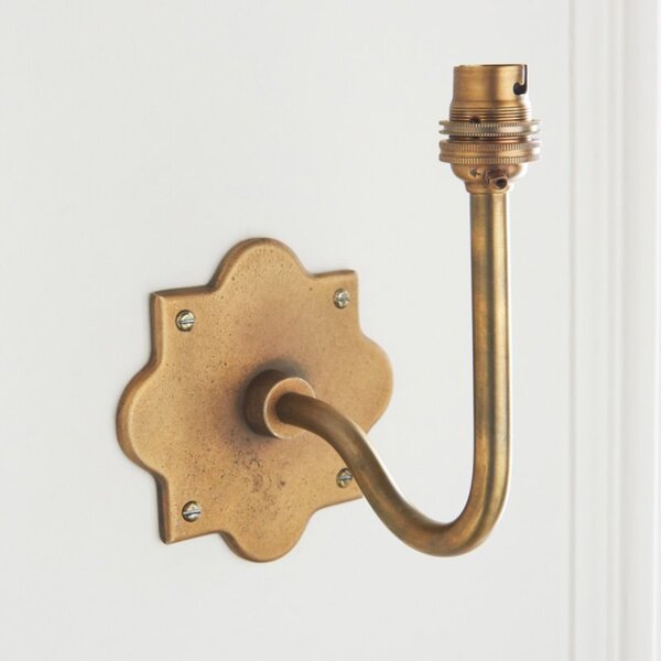 Endon 113588 Anvil Swan Wall Light Only In Antique Brass Finish