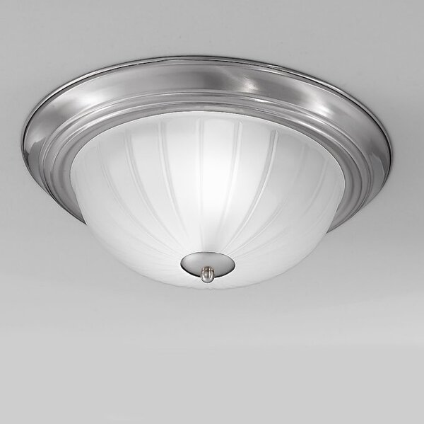 Franklite CF5641 Flush Ceiling Light With Nickel Finish