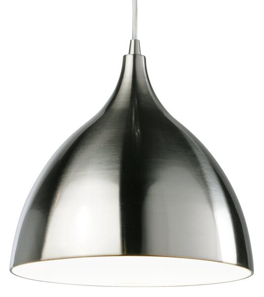 Firstlight Cafe 3337BSWH Brushed Steel Ceiling Pendant