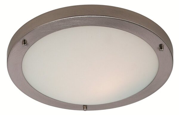 Firstlight Rondo 2740BS Brushed Steel Flush Ceiling Light