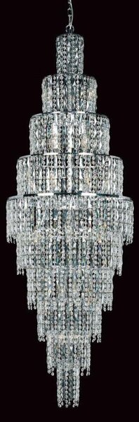 Impex CF03220/24/CH Glass Icicle 24 Lt Crystal Chandelier