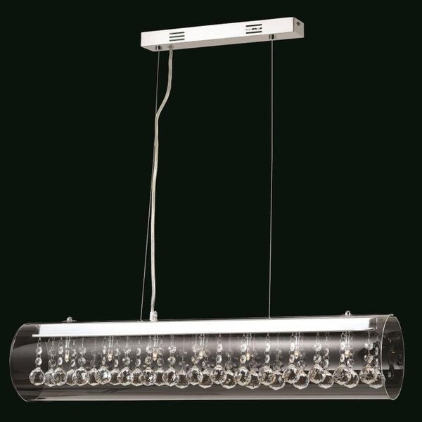 Impex CFH905261/07/CH Verona Crystal Cylinder Pendant Ceiling Light