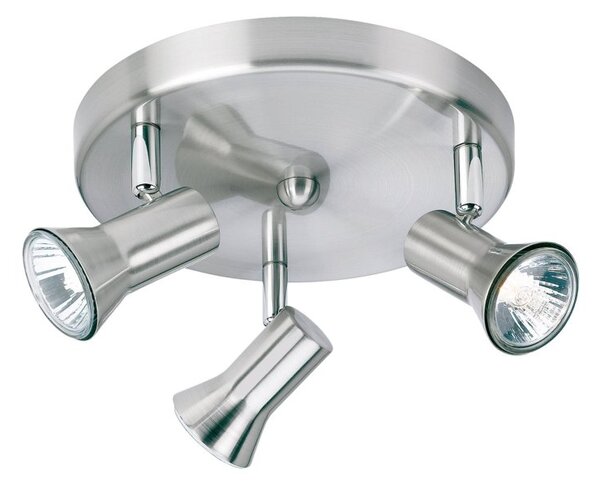 Firstlight Magnum 6093 Brushed Steel Triple Spotlight