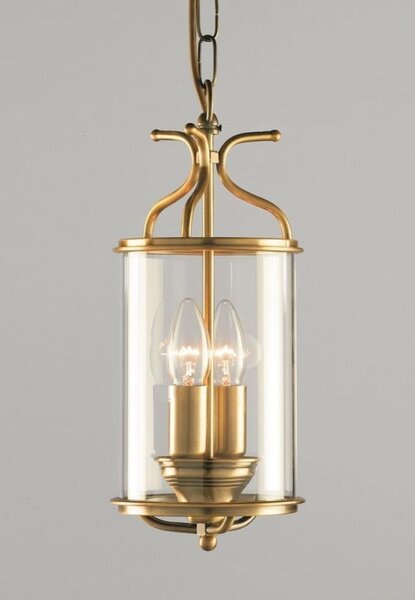 Impex LG00029/AB Antique Brass Circular Hanging Ceiling Lantern
