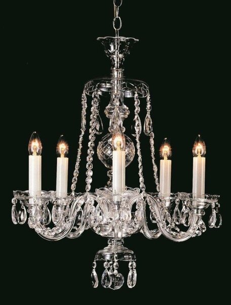 Impex CB125246/05 Crystal Bohemian 5 Light Crystal Chandelier