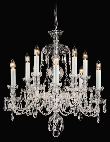 Impex Impex CB125793/10 Crystal Bohemian 10 Lt Crystal Chandelier