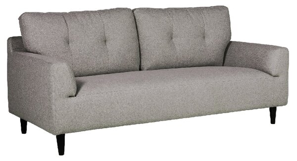 Harringay Fabric 3 Seater Sofa With Black Legs In Charcoal