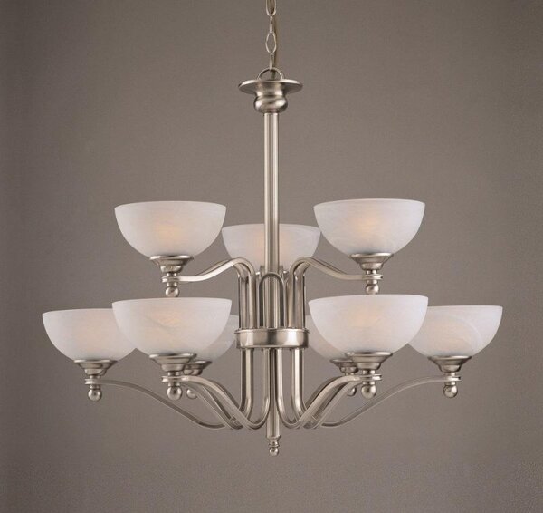 Impex PG00532/6+3 Contemporary 9 Light Pendant Ceiling Fitting