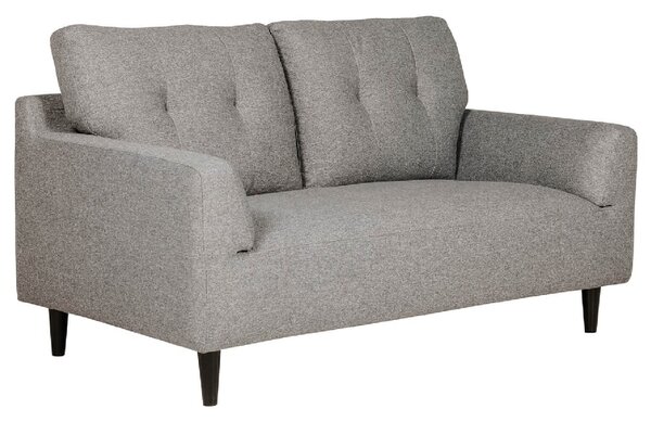 Harringay Fabric 2 Seater Sofa With Black Legs In Charcoal