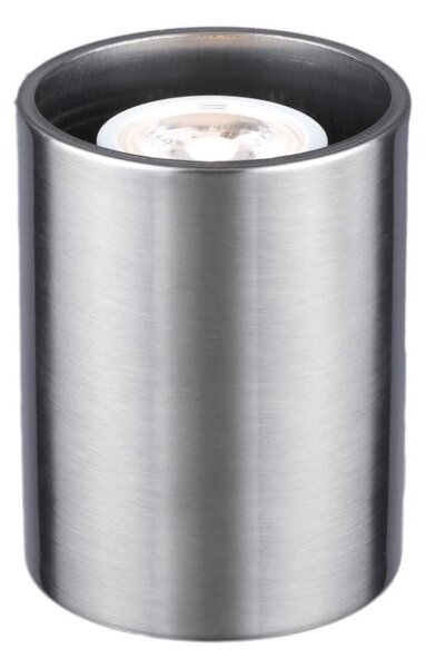 Small Modern Satin Silver LED Floor / Table Lamp Uplighter - No Bulb