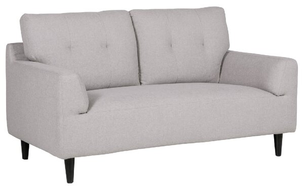 Harringay Fabric 2 Seater Sofa With Black Legs In Light Grey