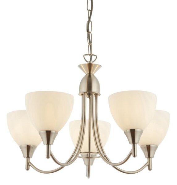 Endon 1805-5SC 5 Light Chandelier In Satin Chrome