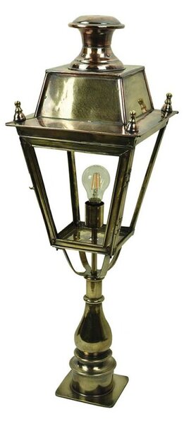 425P Balmoral Exterior Post Lantern In Antique Brass