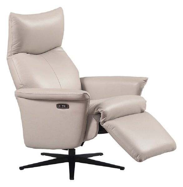 Laurel Leather Recliner Bedroom Chair In Cashmere