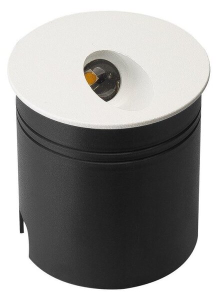 Mantra M7023 Aspen 1 Light Outdoor 3 Watt LED Round Angle Wall Lamp In Sand White