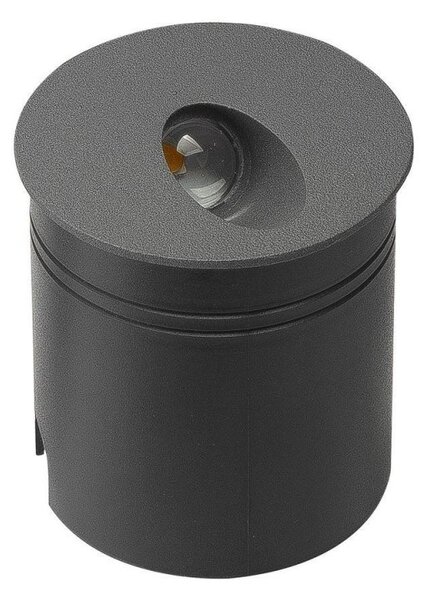 Mantra M7021 Aspen 1 Light Outdoor 3 Watt LED Round Angle Wall Lamp In Anthracite