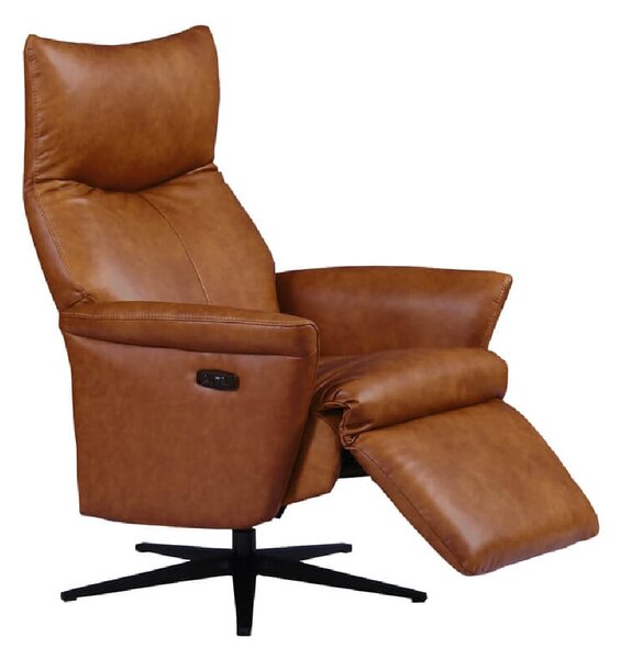 Laurel Leather Recliner Bedroom Chair In Tan