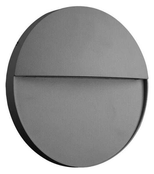 Mantra Fusion M7017 Baker 1 Light Outdoor Small Round 6 Watt, 275 Lumen Wall Light In Anthracite