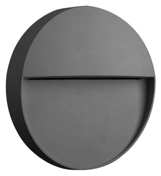 Mantra M7013 Baker 1 Light Outdoor Small Round 3 Watt, 155 Lumen Wall Light In Anthracite