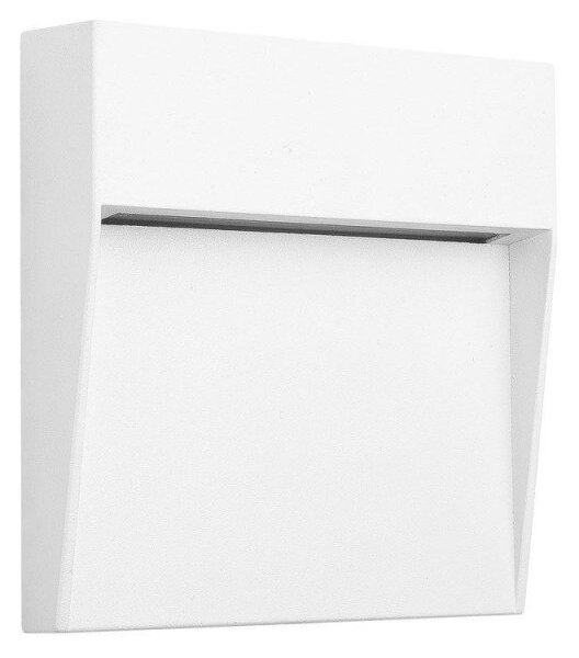 Mantra Fusion M7012 Baker 1 Light Outdoor Small Square 3 Watt, 150 Lumen Wall Light In Sand White