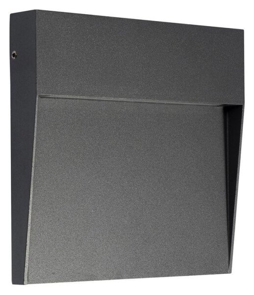 Mantra Fusion M7015 Baker 1 Light Outdoor Small Square 6 Watt, 266 Lumen Wall Light In Anthracite