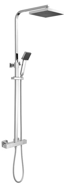 Square Thermostatic Bar Shower with Kit Chrome