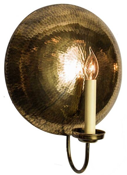 846AAB La Luna 1 Light Large Wall Light In Antique Brass - Dia: 350mm