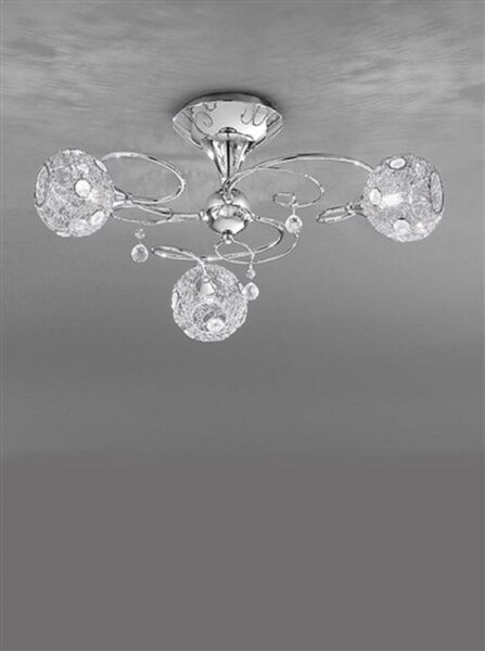 Franklite Orion FL2214/3 3 Light Semi Flush Ceiling Light