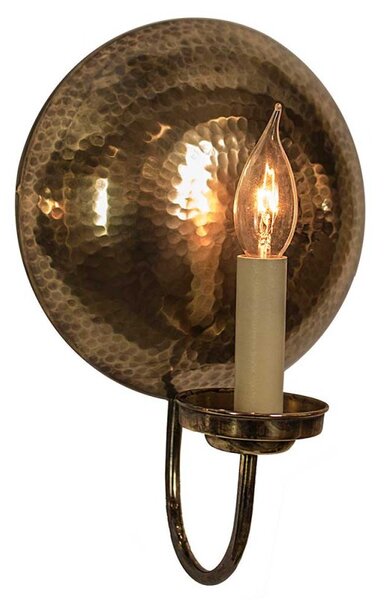 846AB La Luna 1 Light Small Wall Light In Antique Brass - Dia: 220mm