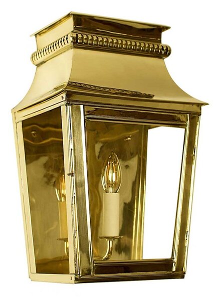 513PBUL Parisienne Small Passage Lantern In Unlaquered Brass - H: 435mm