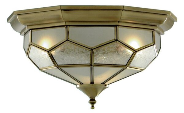 Searchlight 1243-12 Antique brass Flush ceiling light