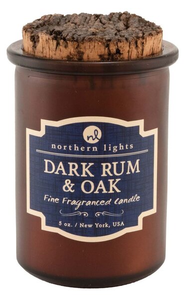 Northern Lights Spirit Dark Rum and Oak Jar Candle Brown