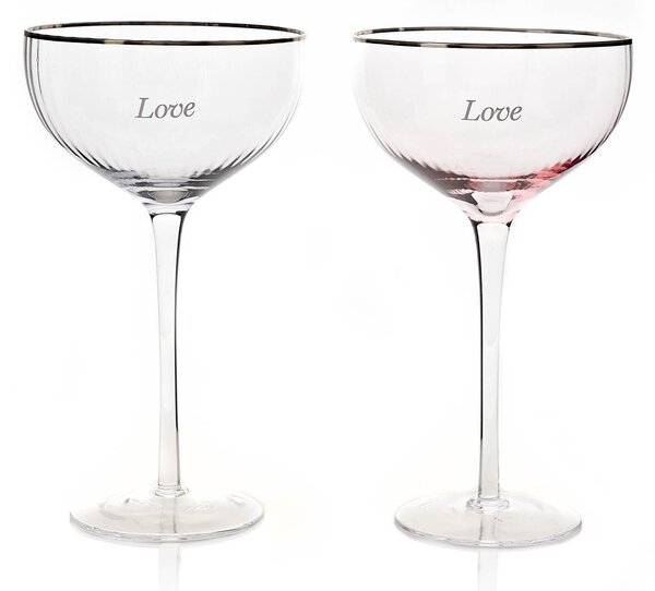 Amore Set of 2 Love Coupe Glasses